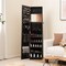 Freestanding Jewelry Cabinet with Full-Length Mirror and Storage Ideal for Rings Necklaces and Earrings